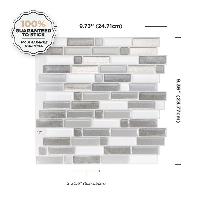 Smart Tiles Peel and Stick 4-Sheet 10 x 10 Backsplash - Crescendo Agati