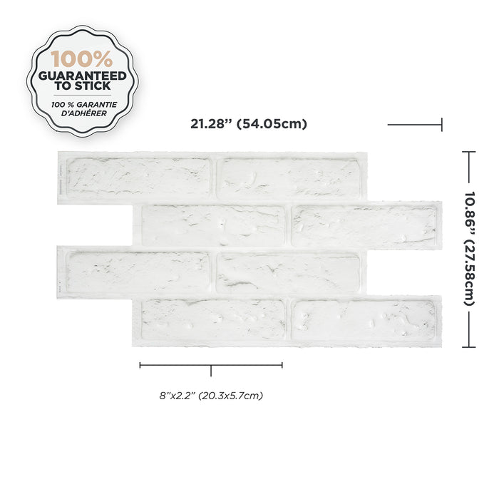 Smart Tiles Peel and Stick 2-Sheet 21 x 11 Backsplash - Brik Zurich
