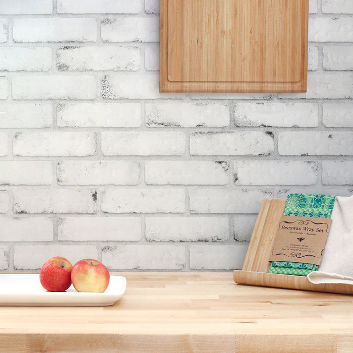 Smart Tiles Peel and Stick 2-Sheet 21 x 11 Backsplash - Brik Sidney