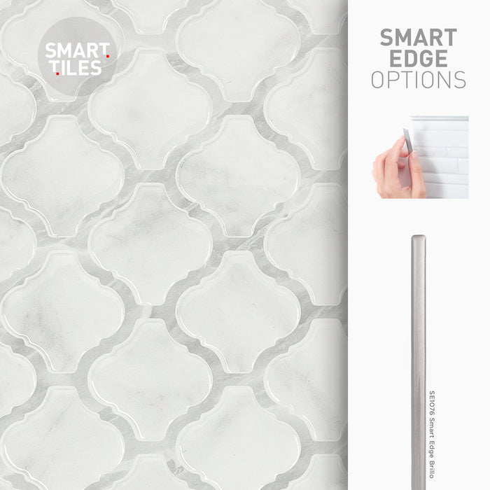 Smart Tiles Peel and Stick 2-Sheet 23 x 12 Backsplash - Blok Arabesco