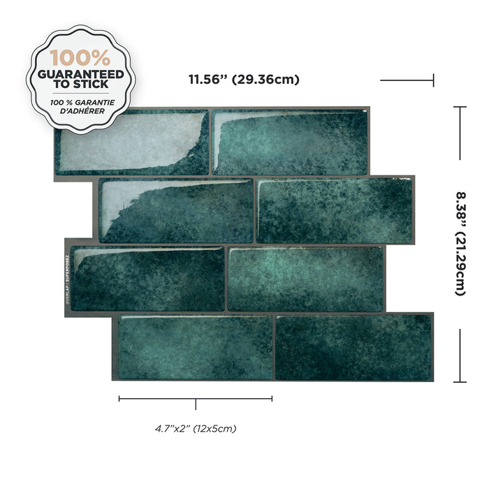 Smart Tiles Peel and Stick 4-Sheet 12 x 9 Backsplash - Metro Medina