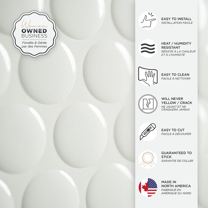 Smart Tiles Peel and Stick 4-Sheet 9 x 9 Backsplash - Penny Romy