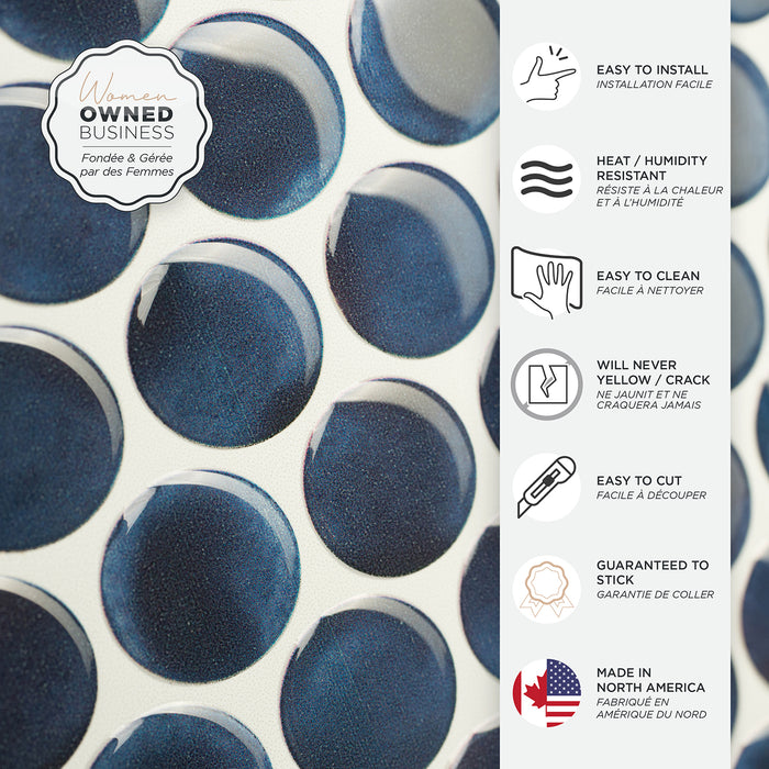 Smart Tiles Peel and Stick 4-Sheet 9 x 9 Backsplash - Penny Davy