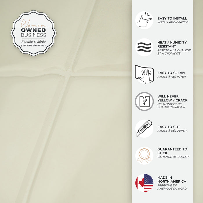 Smart Tiles Peel and Stick 4-Sheet 9 x 9 Backsplash - Zellige Oia