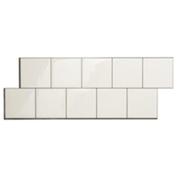 Smart Tiles Peel and Stick 2-Sheet 22 x 8 Backsplash - Square Velden