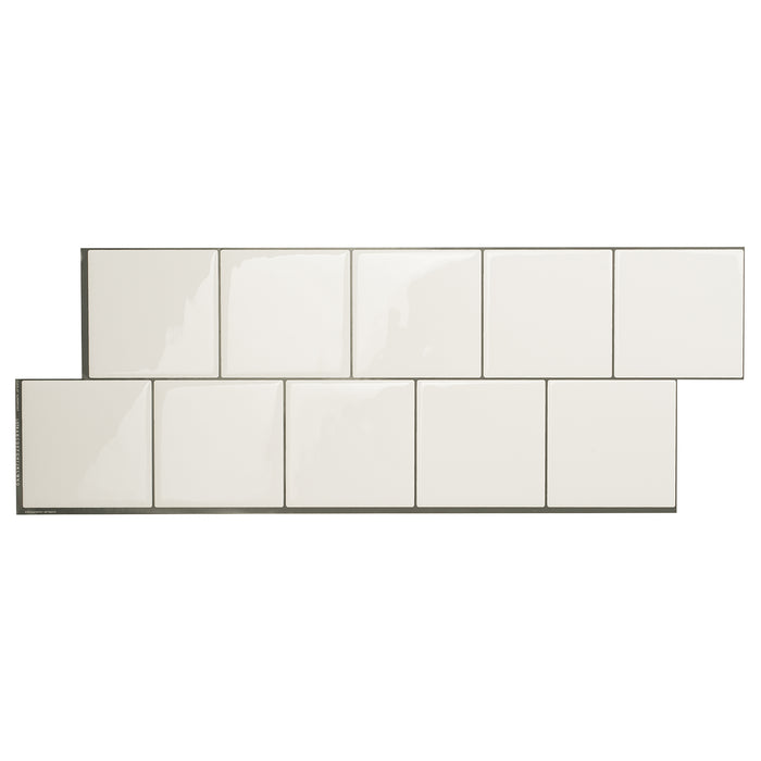 Smart Tiles Peel and Stick 2-Sheet 22 x 8 Backsplash - Square Velden