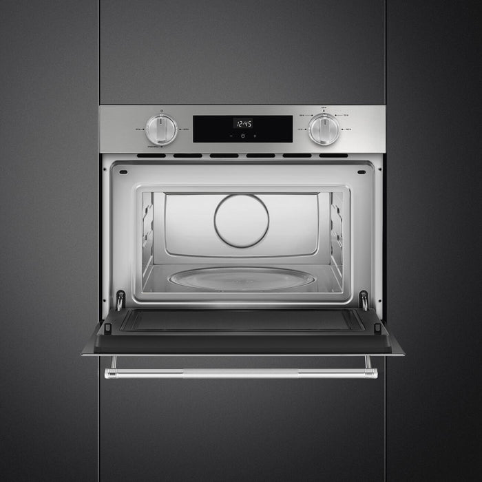 Smeg 24” Built-In Compact Electric Microwave - SOCU2300MX