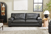 Classico 90" Genuine Leather Sofa with Wood Legs – Carbon Grey | Sofa Classico de 90 po en cuir véritable avec pattes en bois - gris carbone
