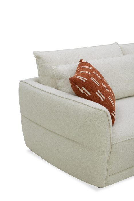 Palisade 6-Piece Fabric Sectional with Flip Top Storage Console and Accent Pillows - Sand