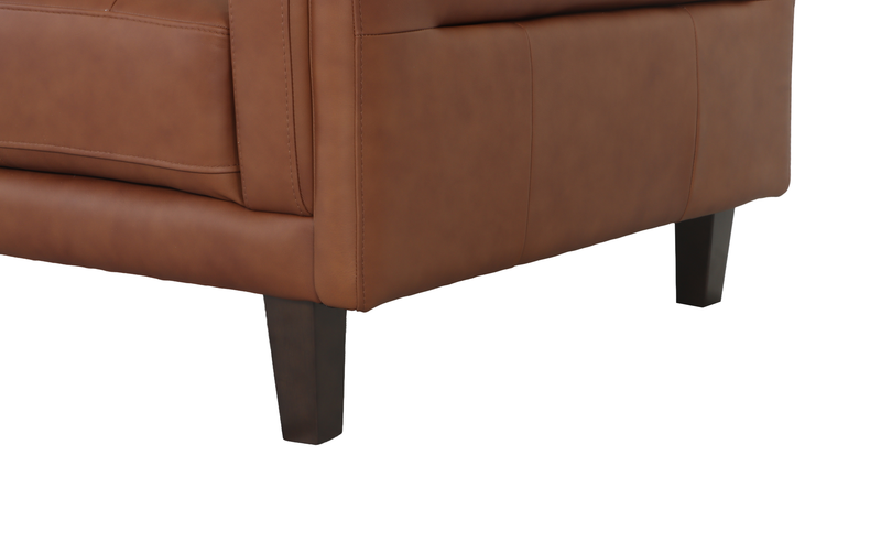 Venice 91\" Traditional Genuine Leather Sofa – Light Brown