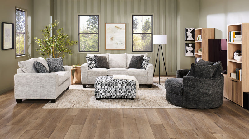Made in Canada Customizable Sofa Lab Arc  63\" Fabric Loveseat – Plush Oyster