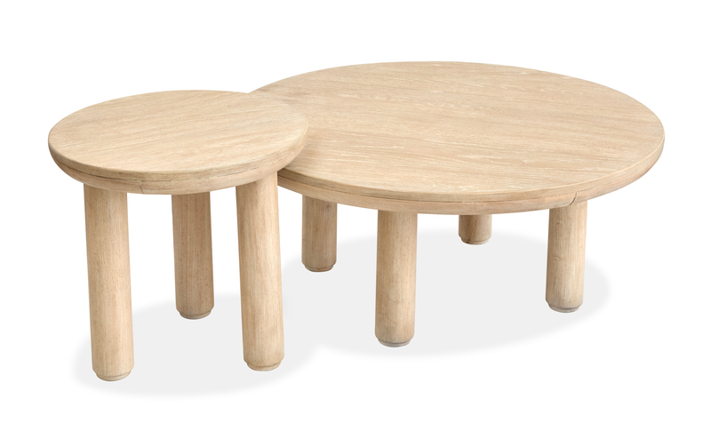 Adelaide 2-Pack Nesting Round Accent Tables - Sanibel Brown