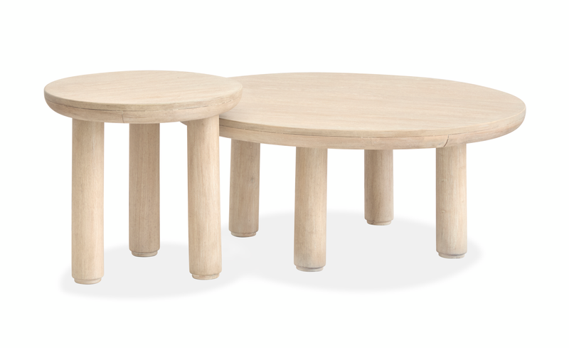 Adelaide 2-Pack Nesting Round Accent Tables - Sanibel Brown
