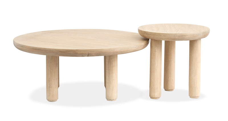 Adelaide 2-Pack Nesting Round Accent Tables - Sanibel Brown