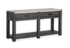 Alders 56\" Marble Top Sofa Table with Storage - Ravenwood Black