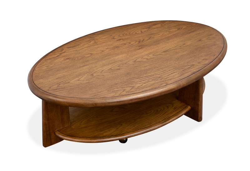 Baltic 30\" Contemporary Coffee Table with Shelf - Tawny Brown