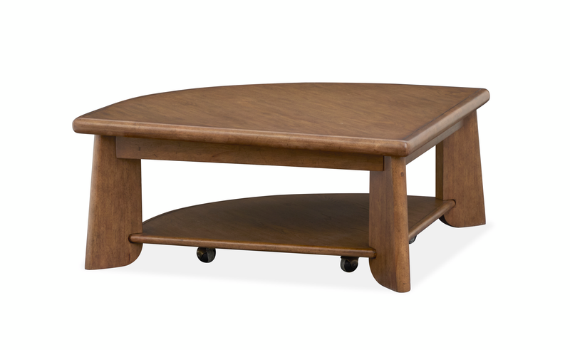 Baltic 38\" Contemporary Lift-Top Coffee Table with Shelf and Casters - Tawny Brown