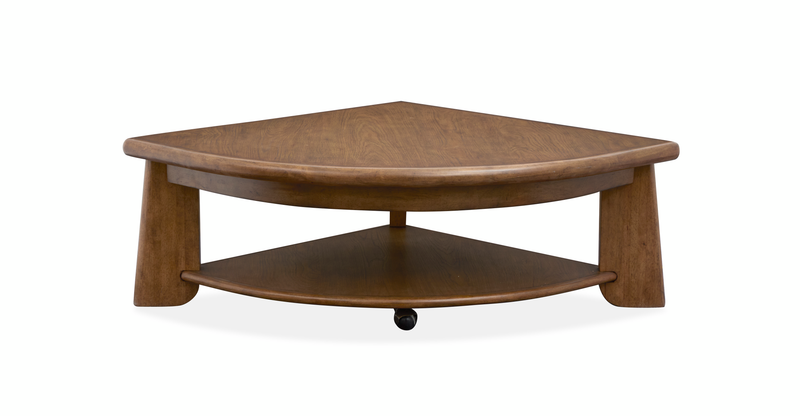 Baltic 38\" Contemporary Lift-Top Coffee Table with Shelf and Casters - Tawny Brown