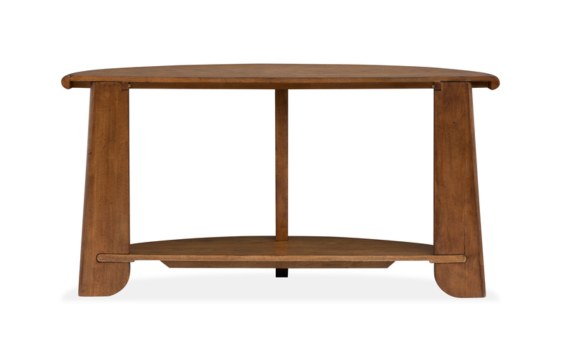 Baltic 54\" Contemporary Sofa Table with Shelf - Tawny Brown