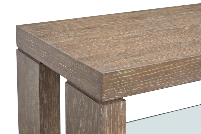 Bukley 64\" Eclectic Wood Sofa Table with Two Shelves - Spiced Brown