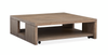 Bukley 54\" Eclectic Square Coffee Table with Bottom Shelf and Casters - Spiced Brown
