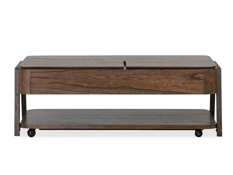 Camdale 52.5\" Lift and Flip Top Coffee Table with Storage - Chocolate