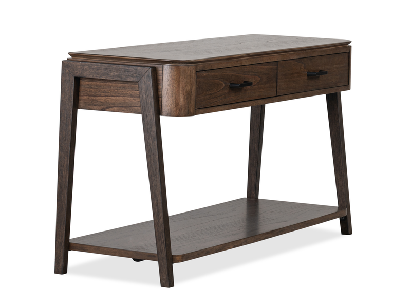 Camdale 54\" Modern Sofa Table with Two Drawers – Chocolate 