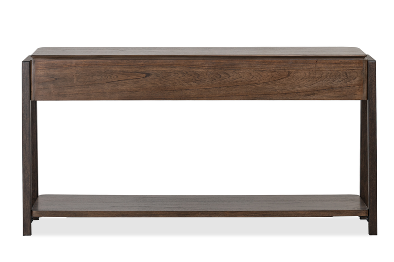 Camdale 54\" Modern Sofa Table with Two Drawers – Chocolate 