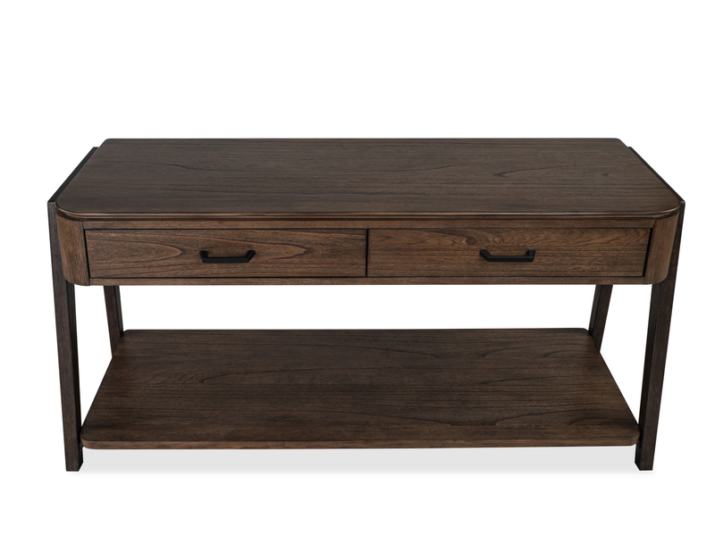 Camdale 54\" Modern Sofa Table with Two Drawers – Chocolate 