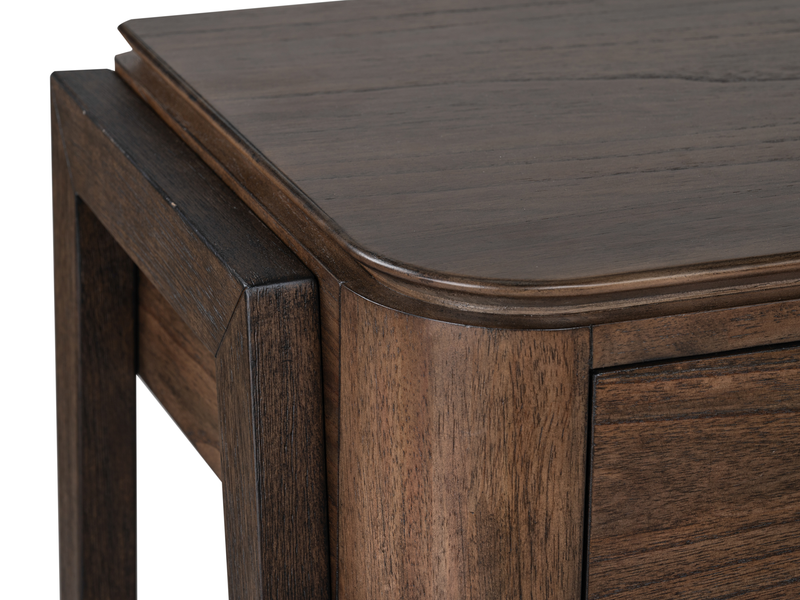 Camdale 54\" Modern Sofa Table with Two Drawers – Chocolate 