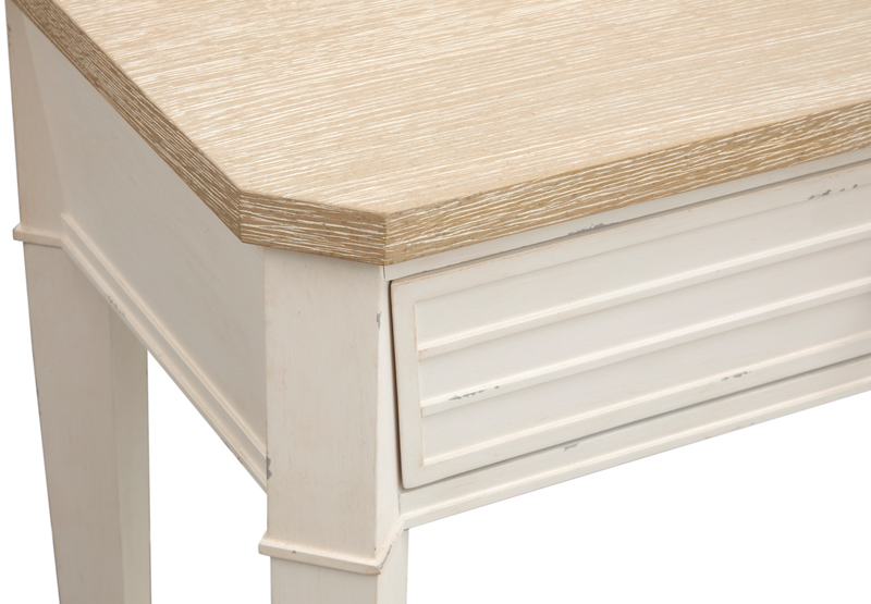 Collins 50\" Traditional Sofa Table with Two Drawers  - Sea Pearl & Driftwood