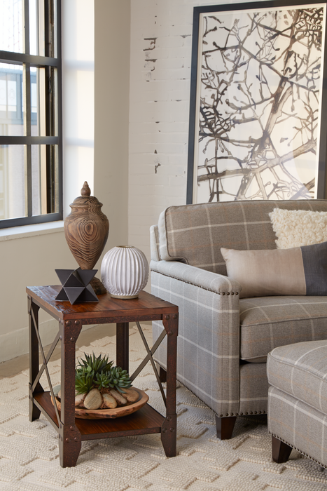 Eastway 22\" End Table with Storage - Distressed Natural Pine