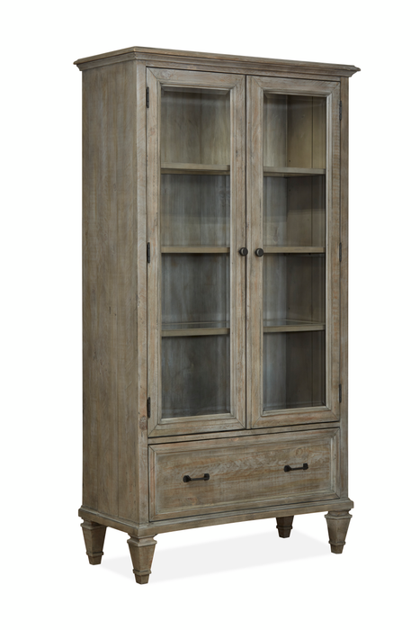 Gerrard 40\" Bookcase with Tempered Glass Doors - Dovetail Grey