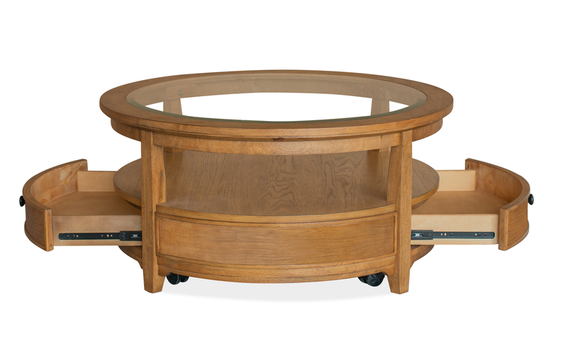 Golding 38\" Coffee Table with Storage - Honey Brown