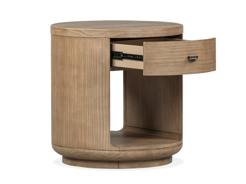 Poplar 24\" End Table with Storage - Chateau Brown