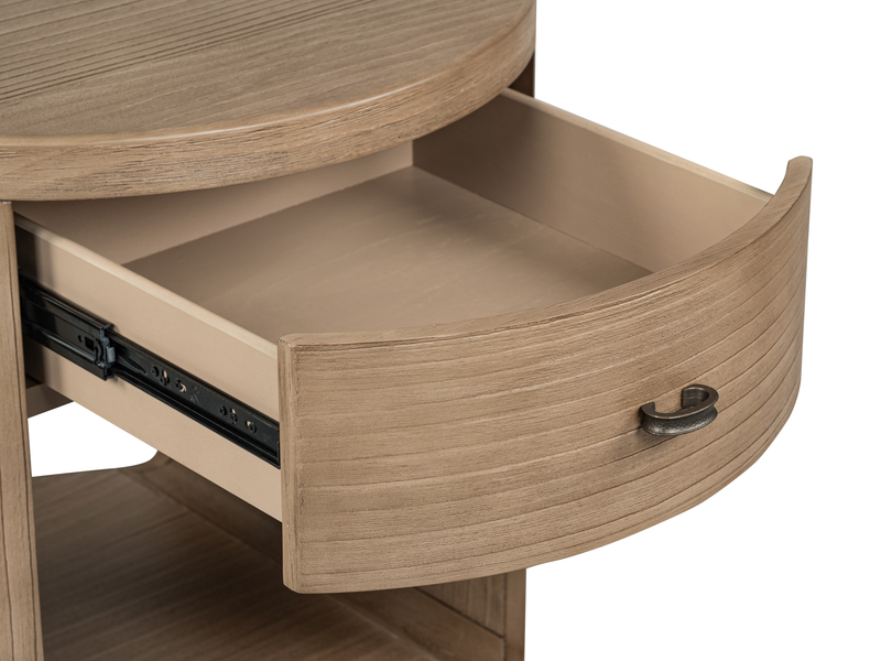 Poplar 24\" End Table with Storage - Chateau Brown