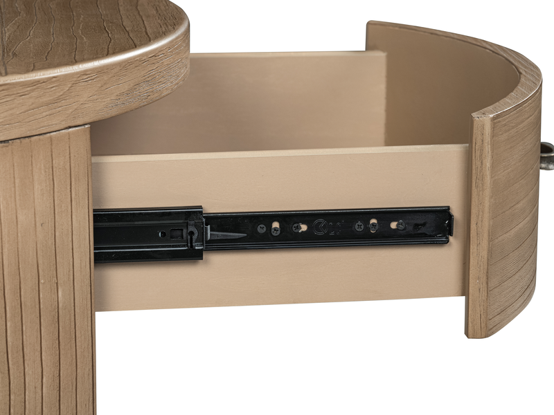 Poplar 24\" End Table with Storage - Chateau Brown