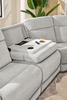 Shaquille O’Neal Home Legacy 6-Piece Left-Facing Power Reclining Sectional with Shaq-o-pedic Comfort - Grey  | Sofa sectionnel de gauche à inclinaison électrique Legacy de Shaquille O’Neal Home 6 pièces avec confort Shaq-o-pedic - gris  | LEGAFLS6