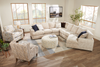 Made in Canada Customizable Sofa Lab Curve 4-Piece Right-Facing Sectional with Cuddler - Plush Parchment | Sofa sectionnel de droite 4 pièces avec fauteuil enveloppant personnalisable Curve de Sofa Lab fabriqué au Canada en tissu - Plush Parchment