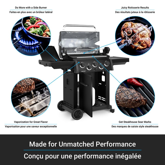 Broil King Signet 390 Shadow 3-Burner 40,000-BTU Natural Gas BBQ - 844187 Grill
