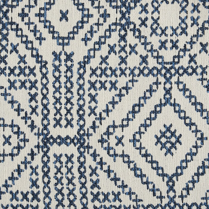 Made in Canada Customizable Sofa Lab The Curve 31\" Fabric Ottoman - Ink Multicolour