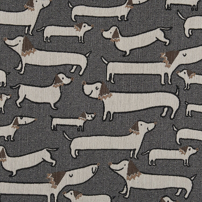 Made in Canada Customizable Sofa Lab The Curve 31\" Fabric Ottoman - Peppercorn Multicolour