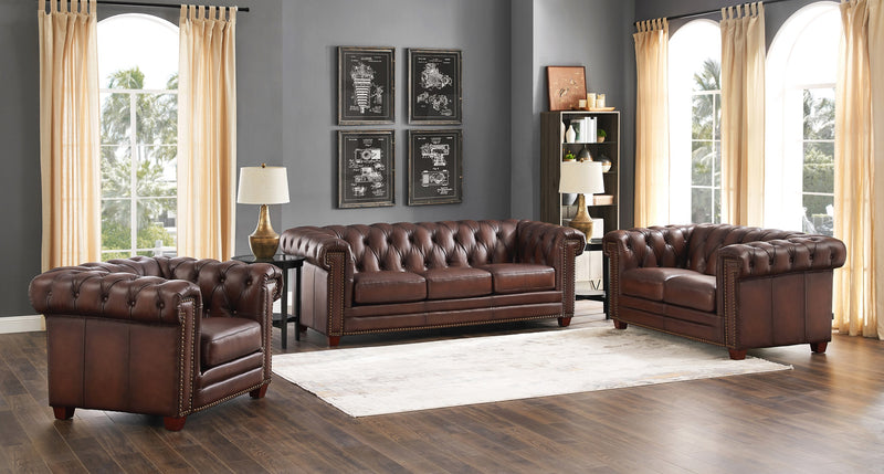 Hydeline Standwood Leather Chair - Brown