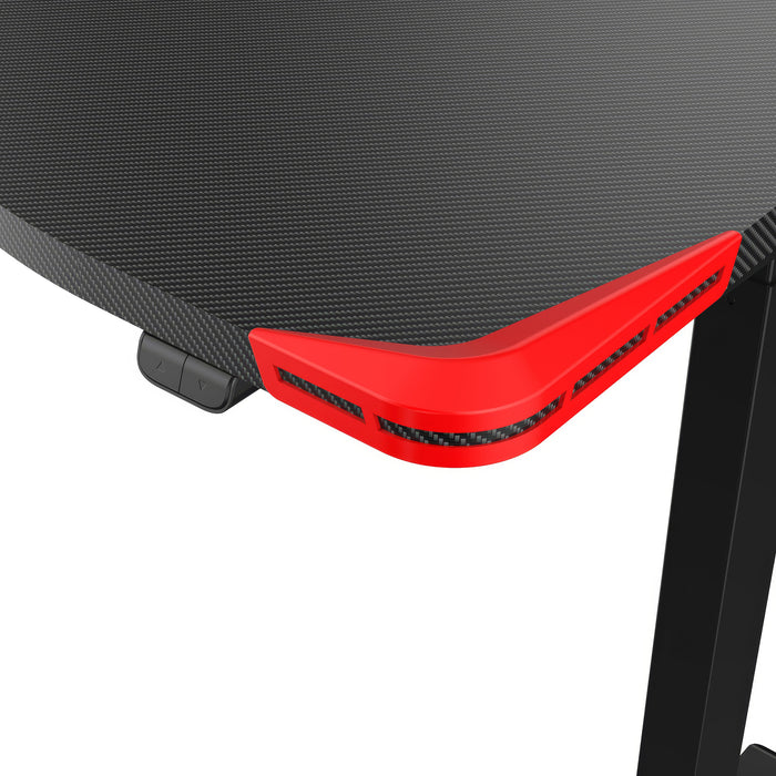 Tygerclaw Sit Stand Gaming Desk - Red