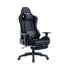 Tygerclaw Gaming Office Chair with Lumbar Pillow & Leg Rest - Black