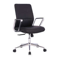 Tygerclaw Mid Back Microfiber PU Office Chair - Black