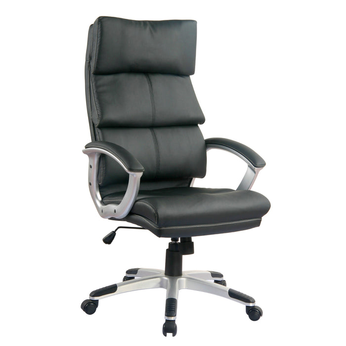 Tygerclaw 26\" Executive High Back PU Leather Office Chair - Black