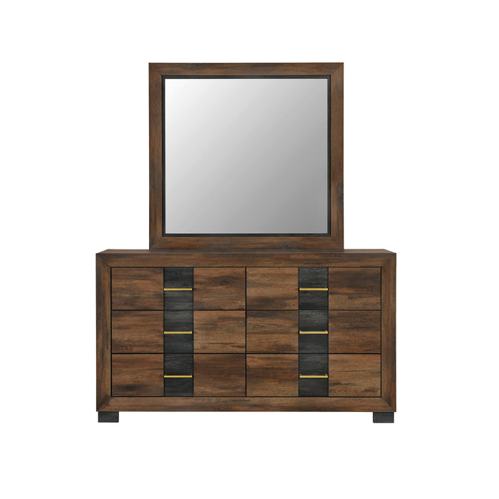 Titanium Bedroom Dresser Mirror – Brown