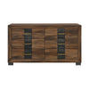 Titanium Bedroom 6-Drawer Dresser, 58.5"W x 34.1"H – Brown | Commode de chambre à coucher Titanium de 58,5 po (L) x 34,1 po (H) à 6 tiroirs - brune