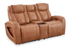 Shaquille O’Neal Home Titan 81" Genuine Leather Power Reclining Loveseat with Shaq-o-pedic Comfort – Earth | Causeuse à inclinaison électrique Titan de Shaquille O’Neal Home de 81 po en cuir véritable avec confort Shaq-o-pedic - terre